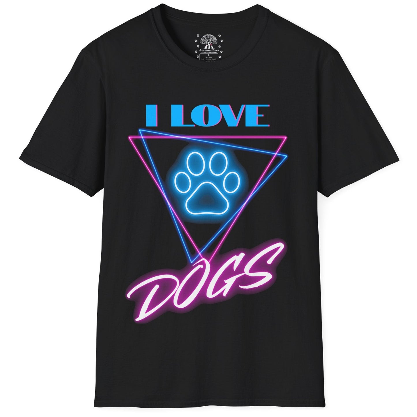 I Love Dogs Neon T-Shirt