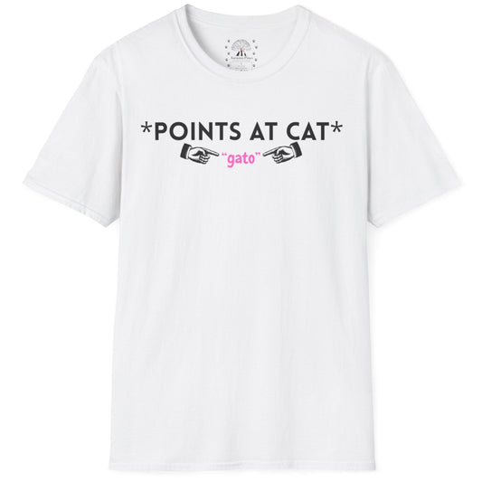 Points At Cat (Gato) T-Shirt