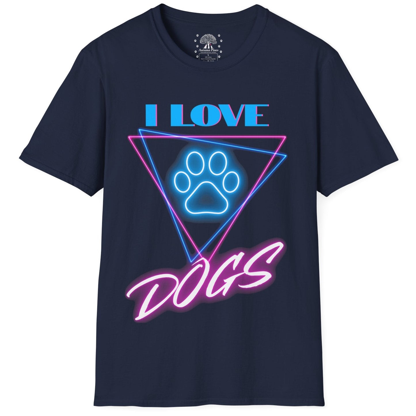 I Love Dogs Neon T-Shirt