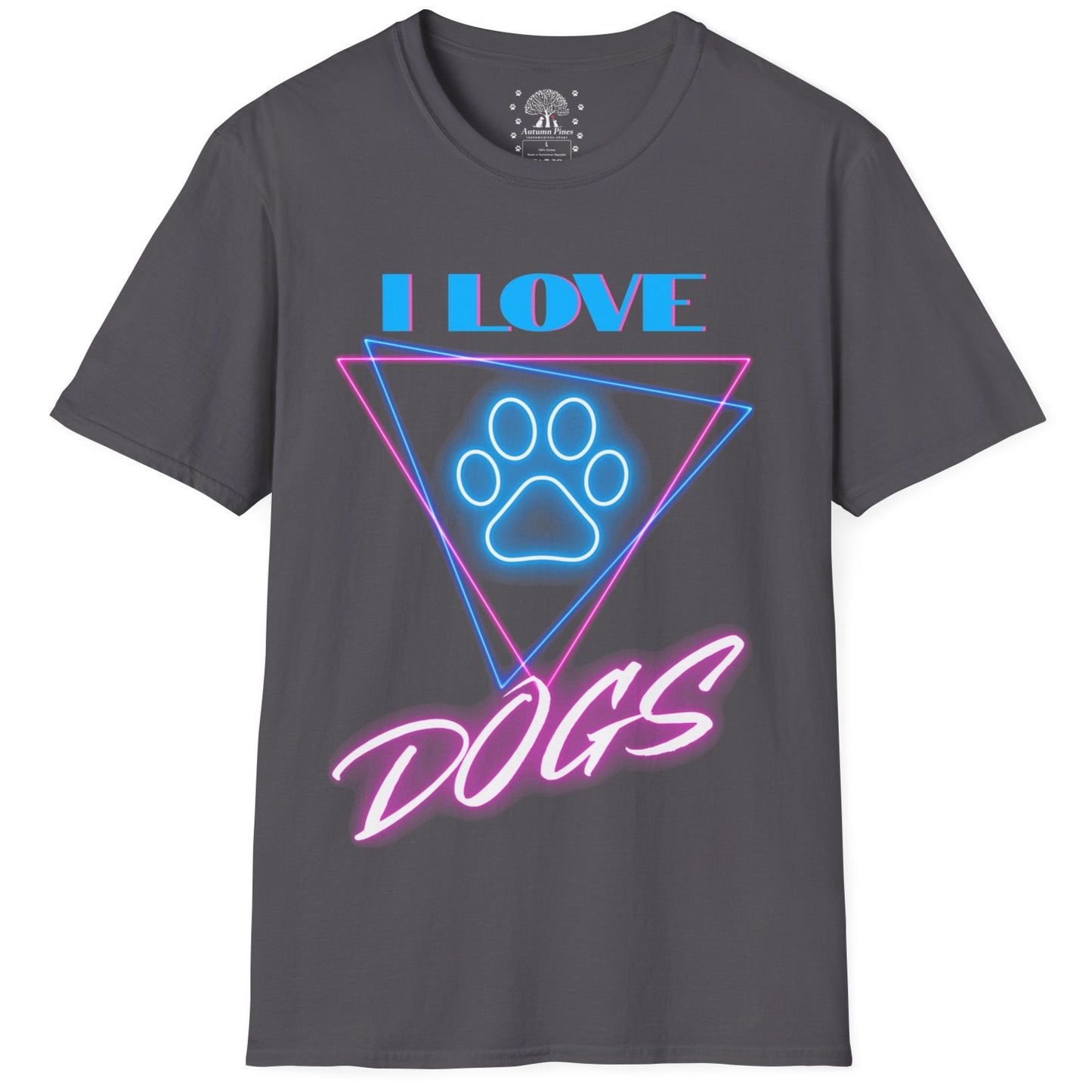 I Love Dogs Neon T-Shirt