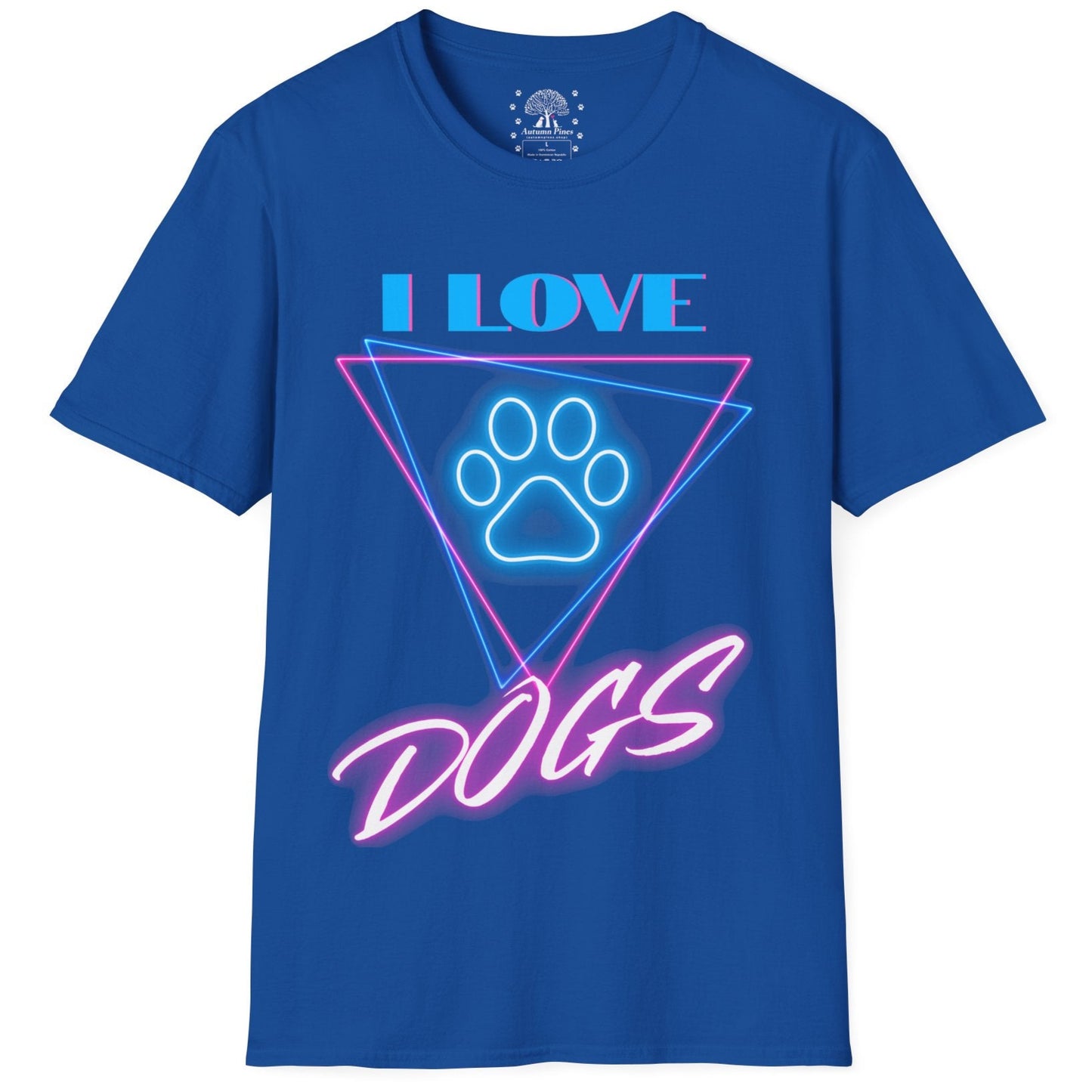 I Love Dogs Neon T-Shirt
