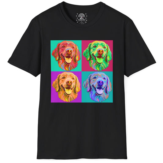 Four Dogs Portrait T-Shirt