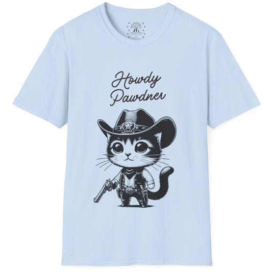Howdy Pawdner Cat T-Shirt