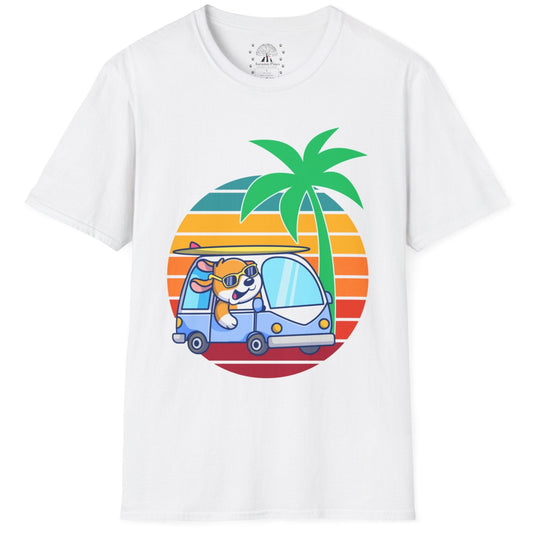 Retro Driving Dog T-Shirt