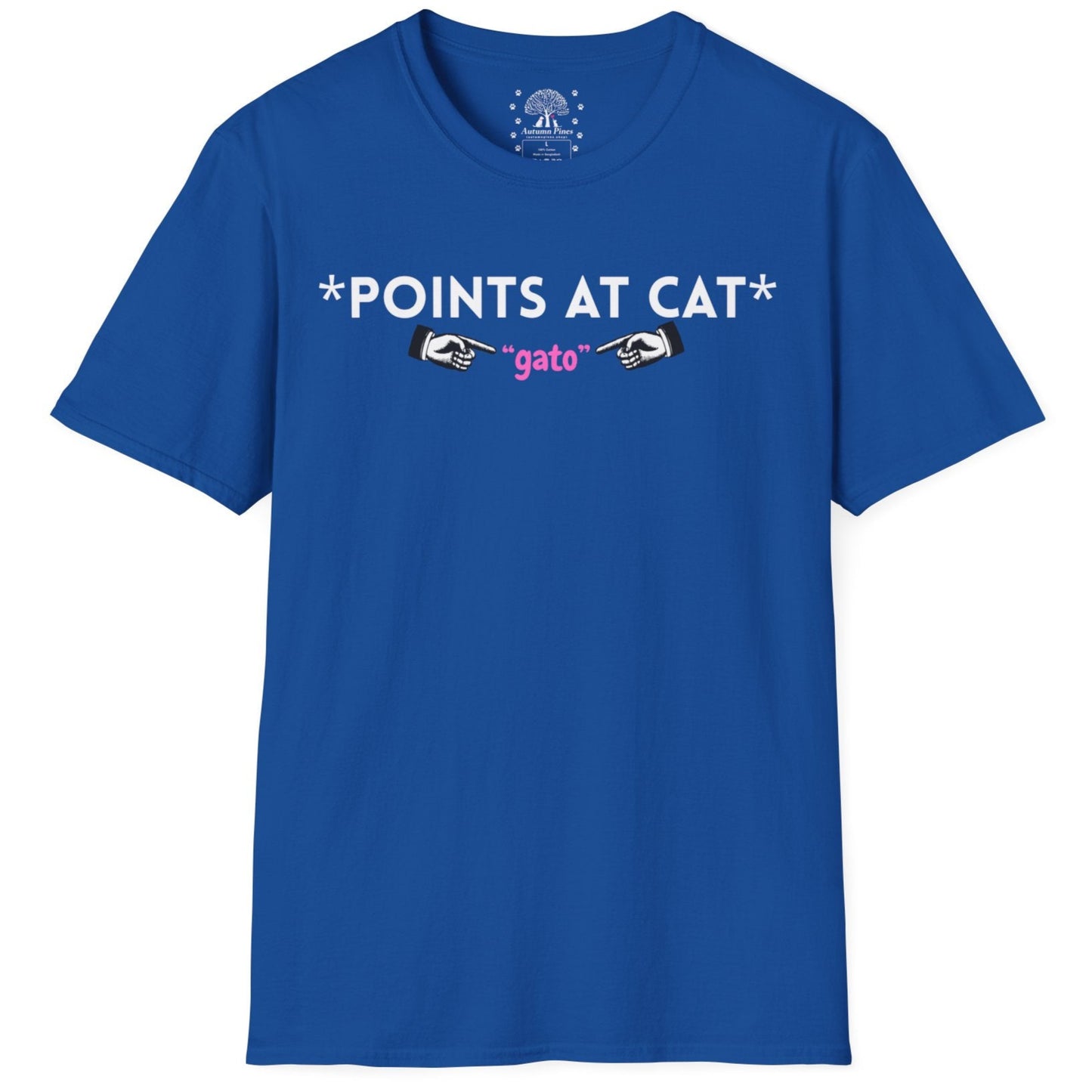 Points At Cat (Gato) T-Shirt