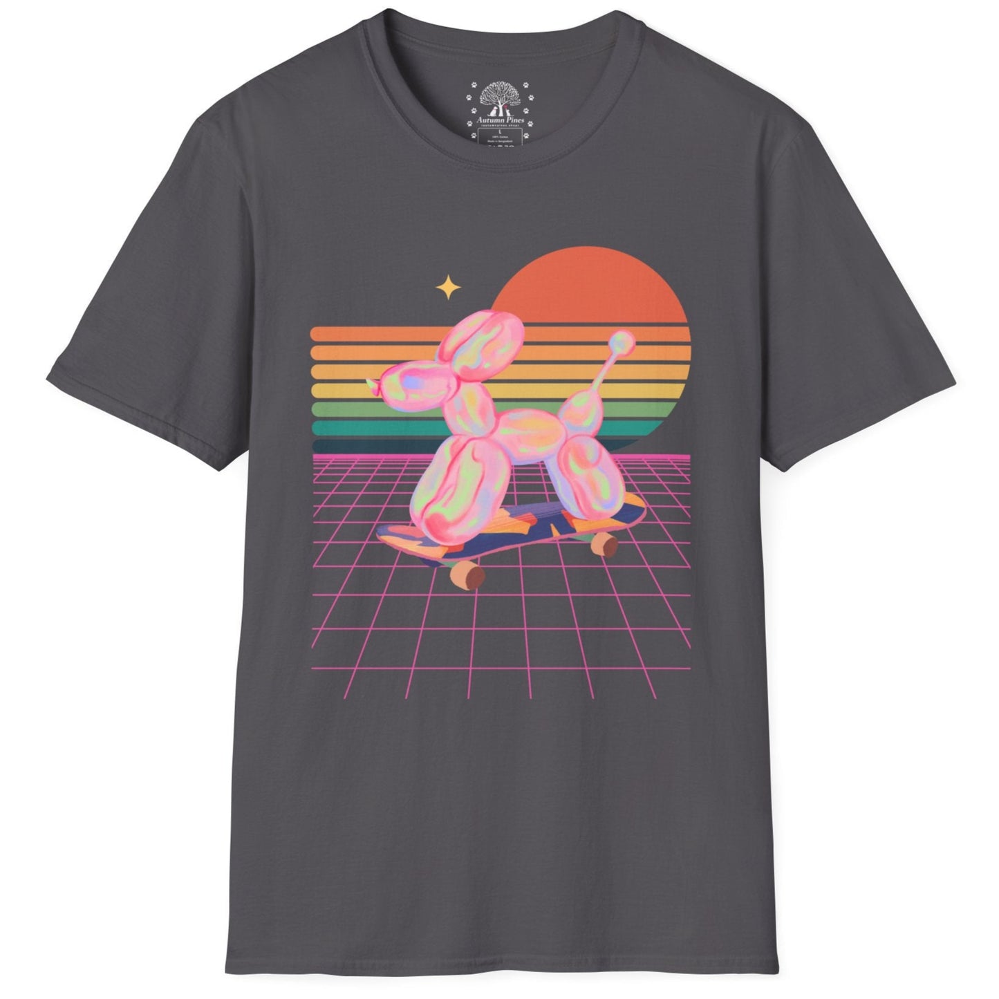 Balloon Retro Skate Dog T-Shirt