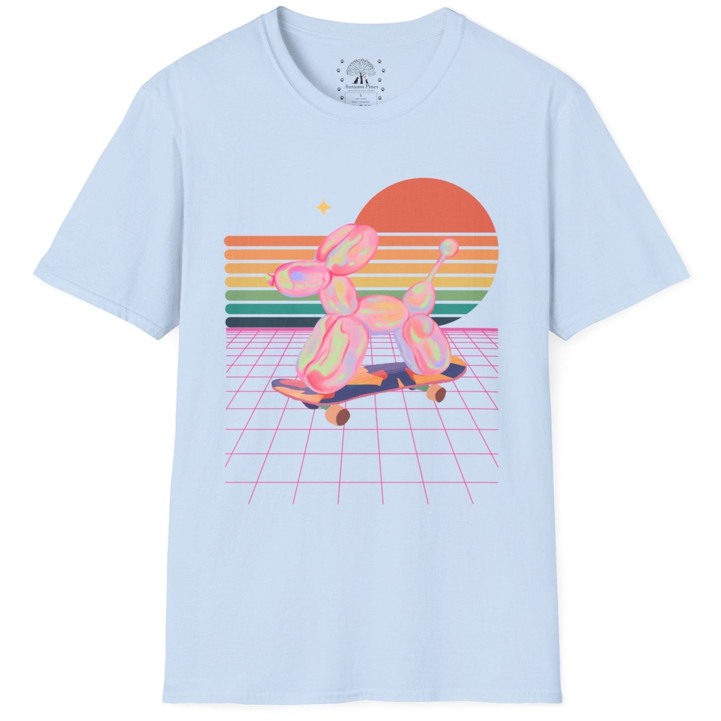 Balloon Retro Skate Dog T-Shirt