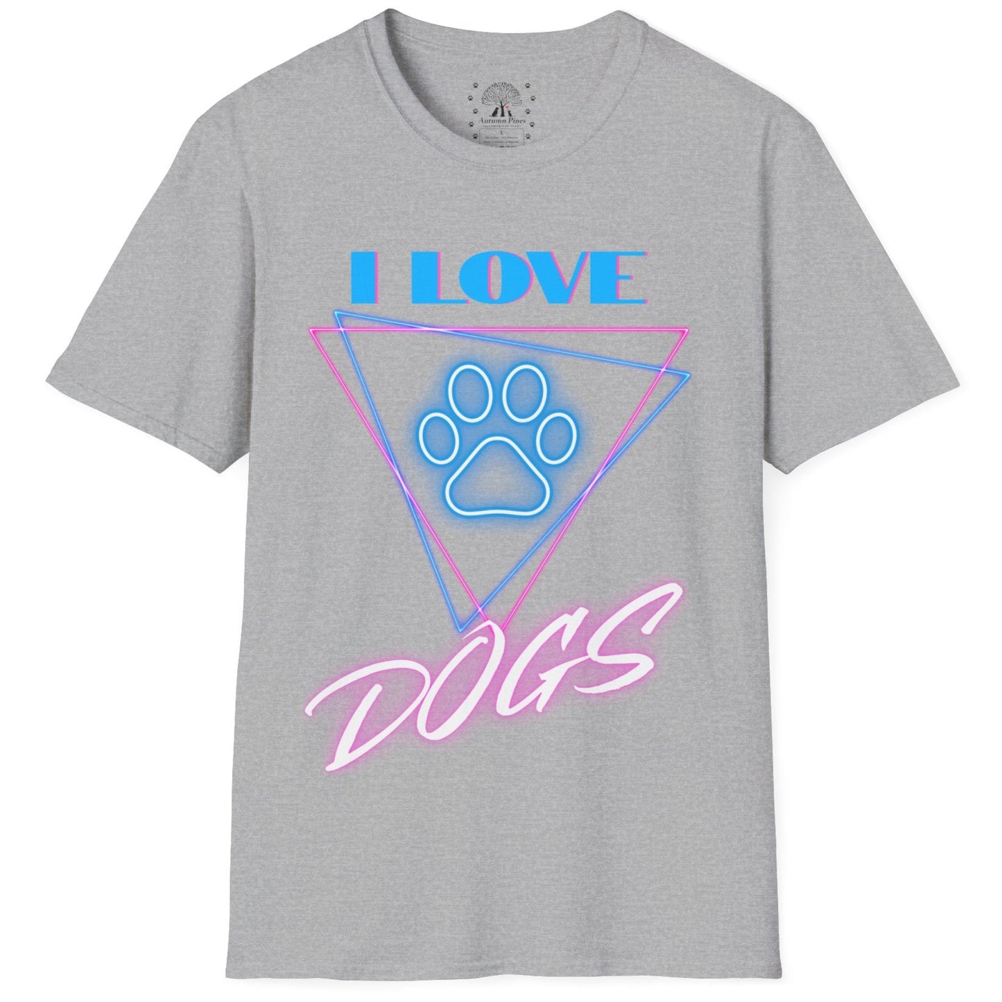 I Love Dogs Neon T-Shirt