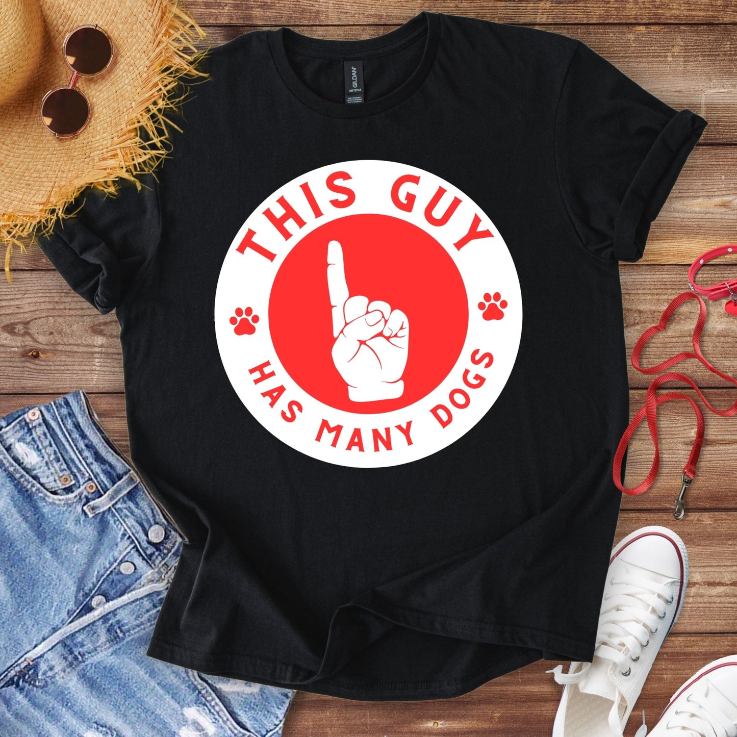 This Guy Has Many Dogs T-Shirt