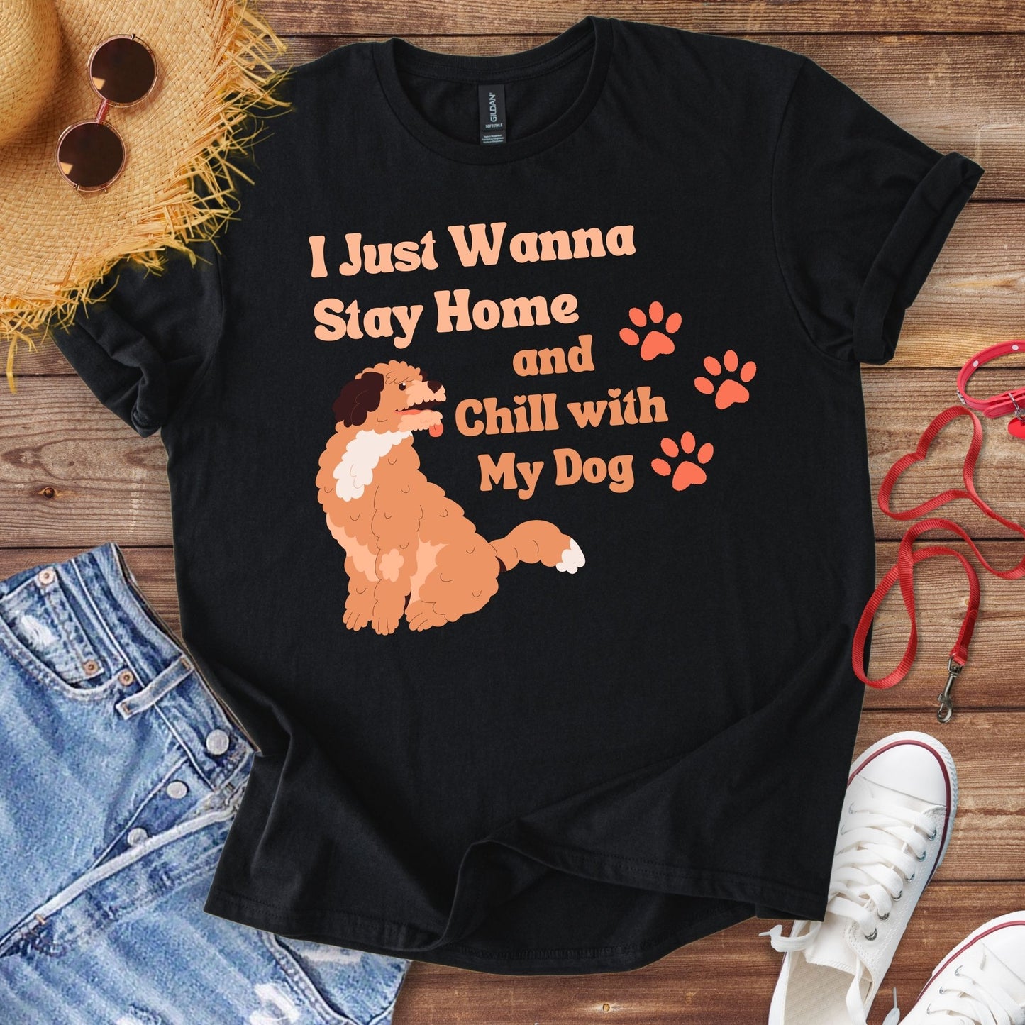 Stay Home And Chill With My Dog T-Shirt
