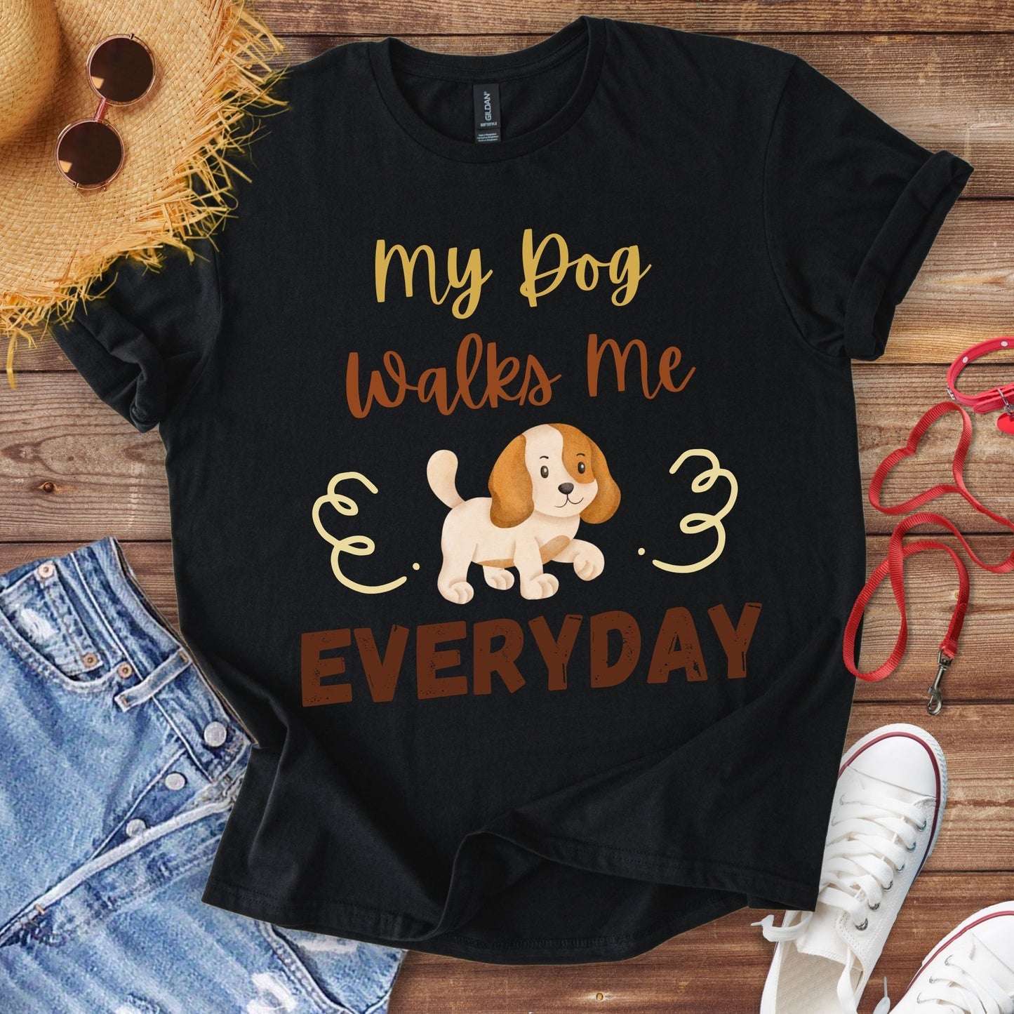 My Dog Walks Me T-Shirt