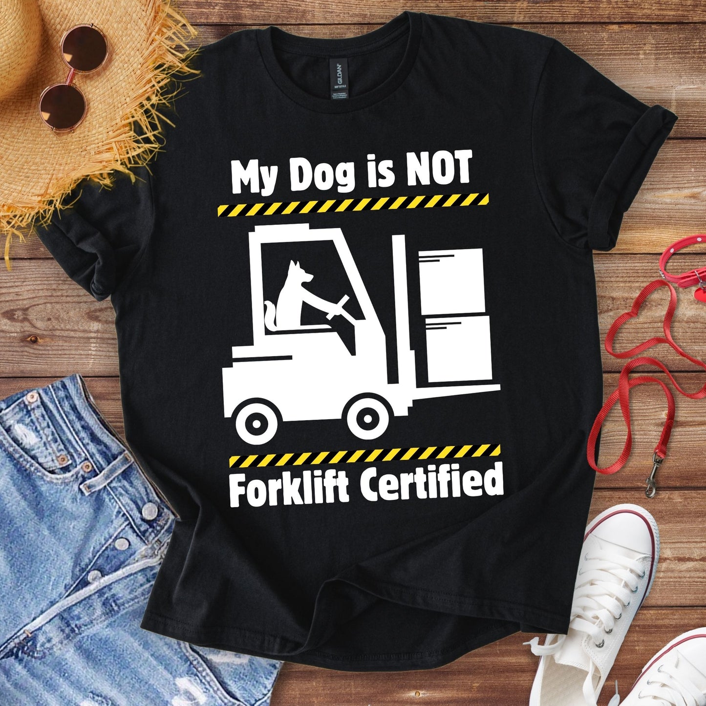 Not Forklift Certified Dog T-Shirt