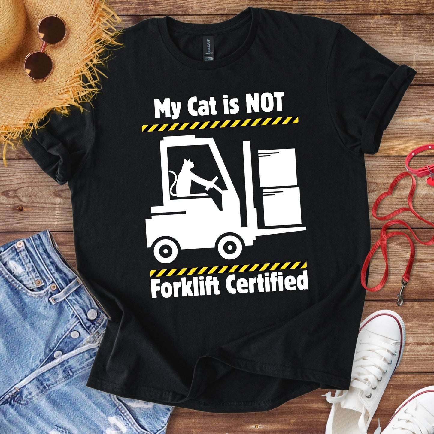 Not Forklift Certified Cat T-Shirt