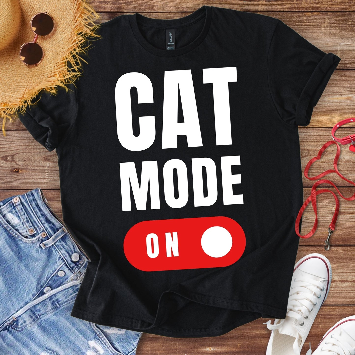 Cat Mode On T-Shirt