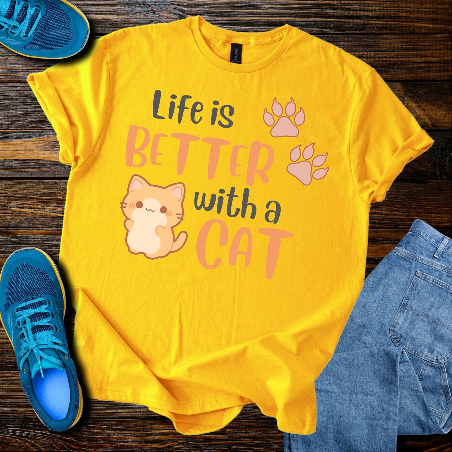 Life Is Better With A Cat T-Shirt