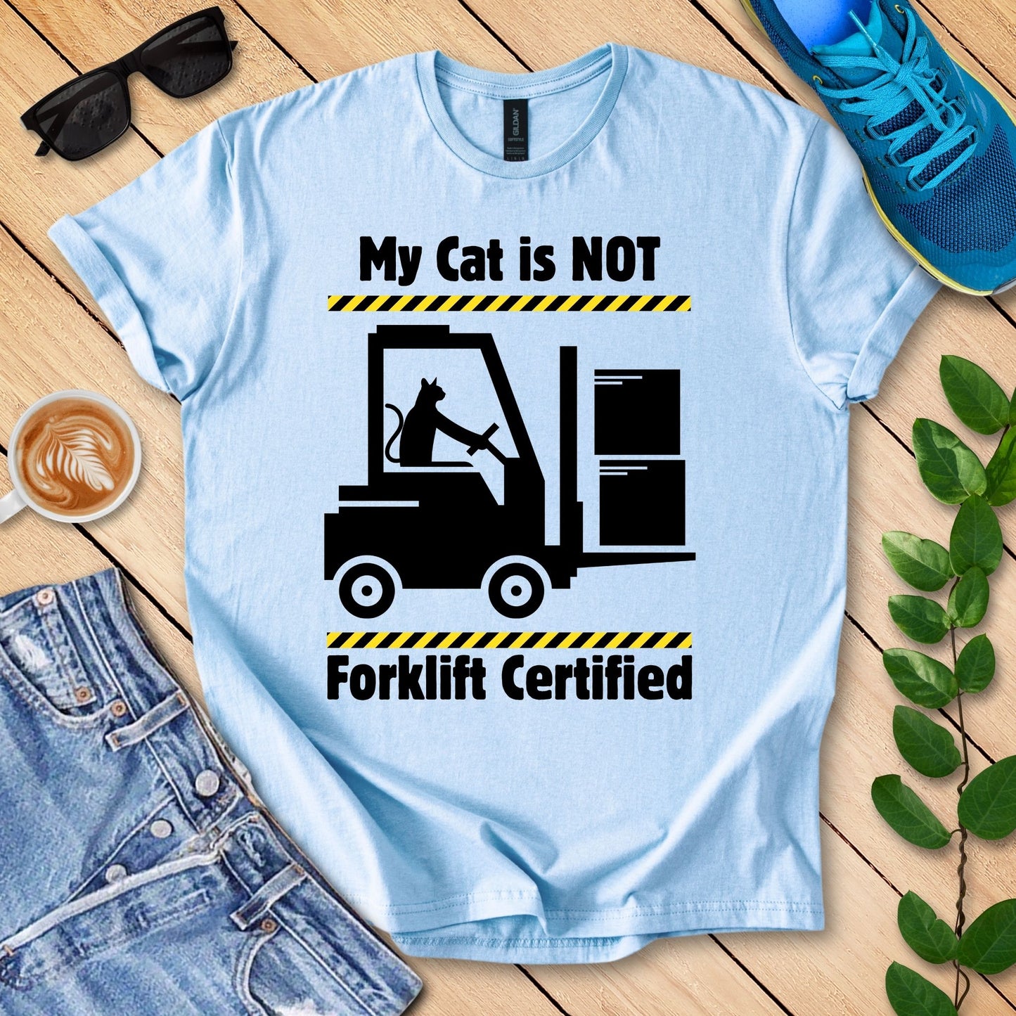 Not Forklift Certified Cat T-Shirt