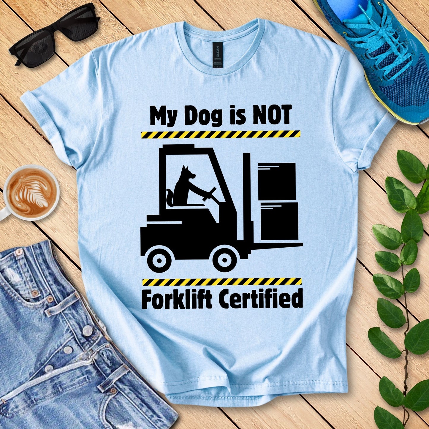 Not Forklift Certified Dog T-Shirt