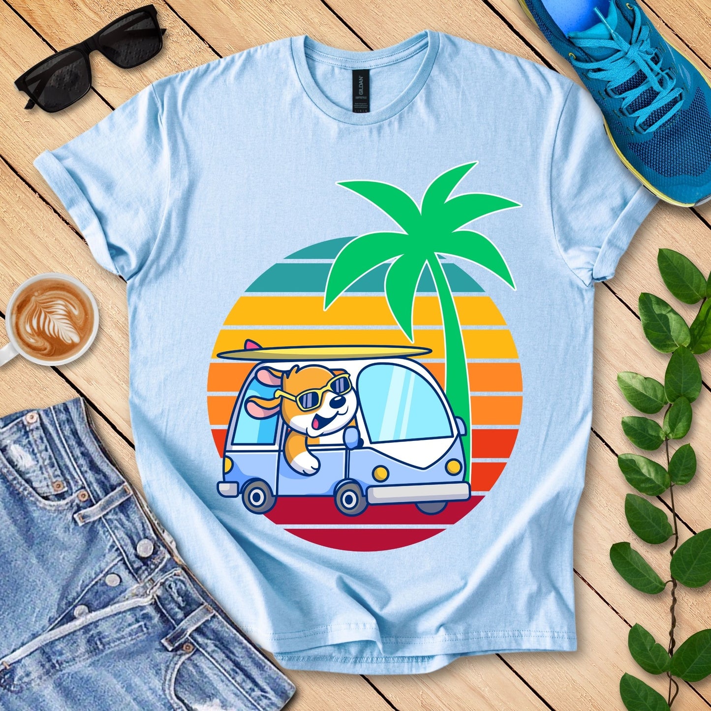 Retro Driving Dog T-Shirt
