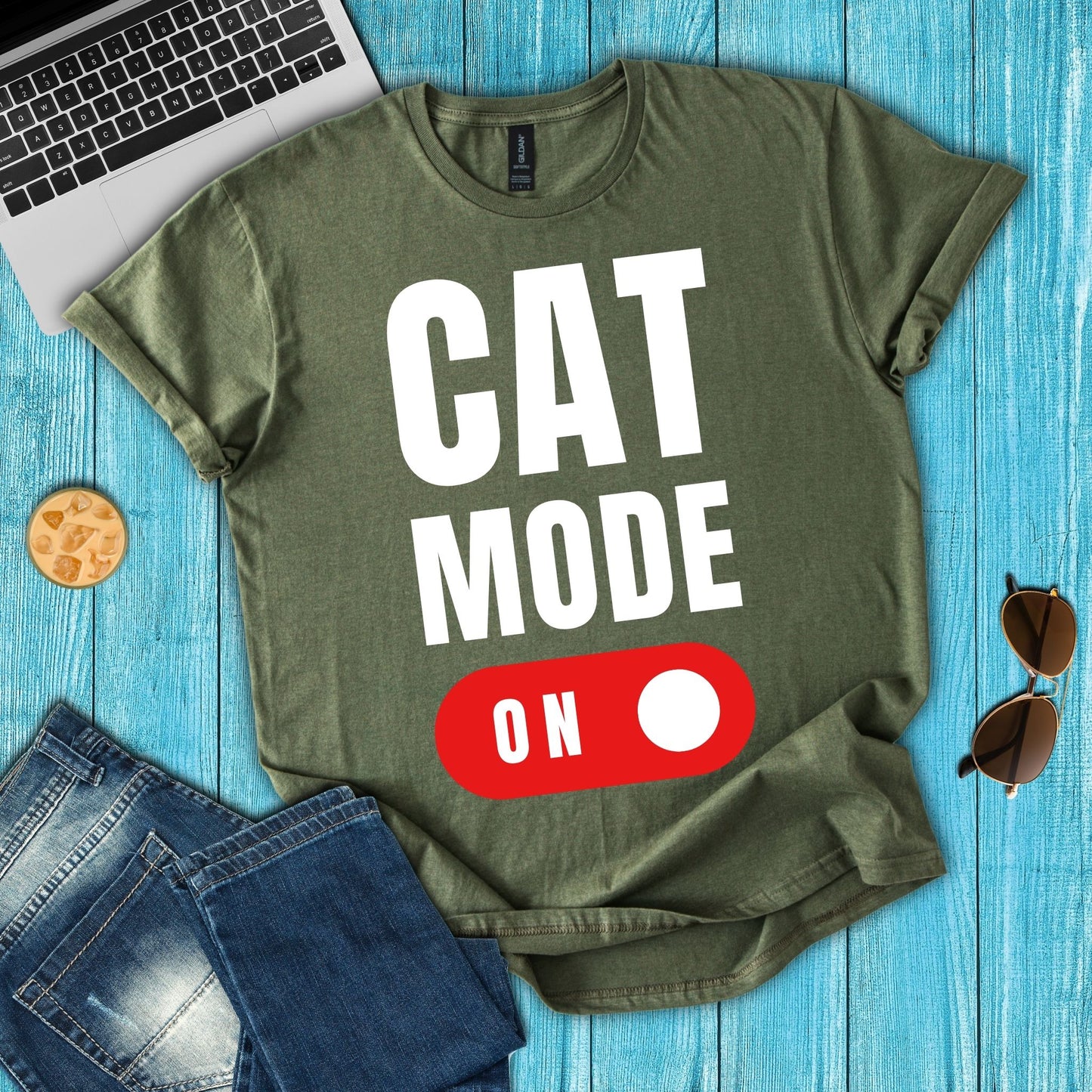 Cat Mode On T-Shirt