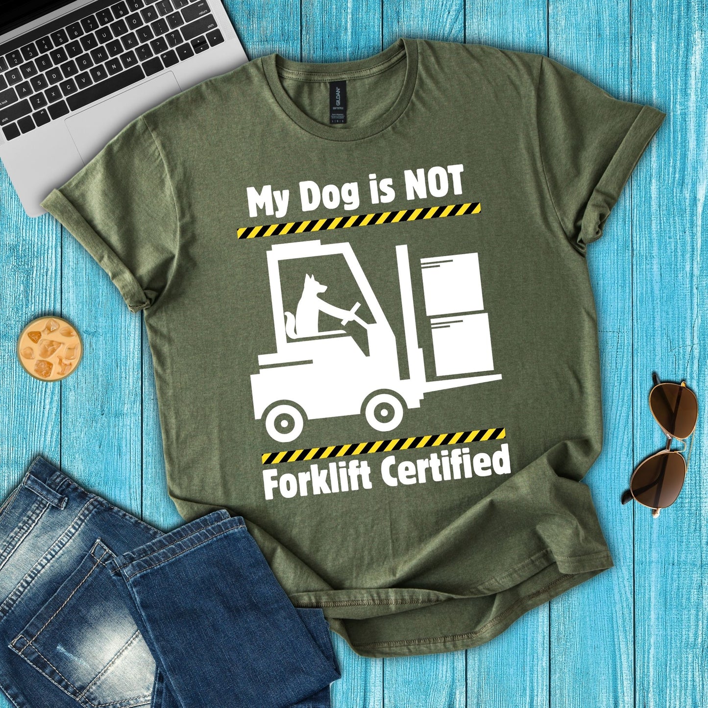 Not Forklift Certified Dog T-Shirt