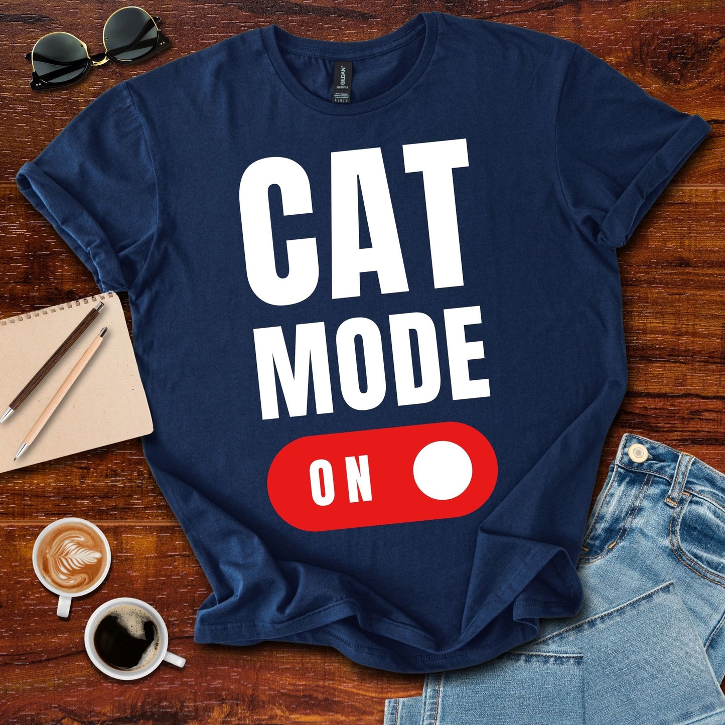 Cat Mode On T-Shirt