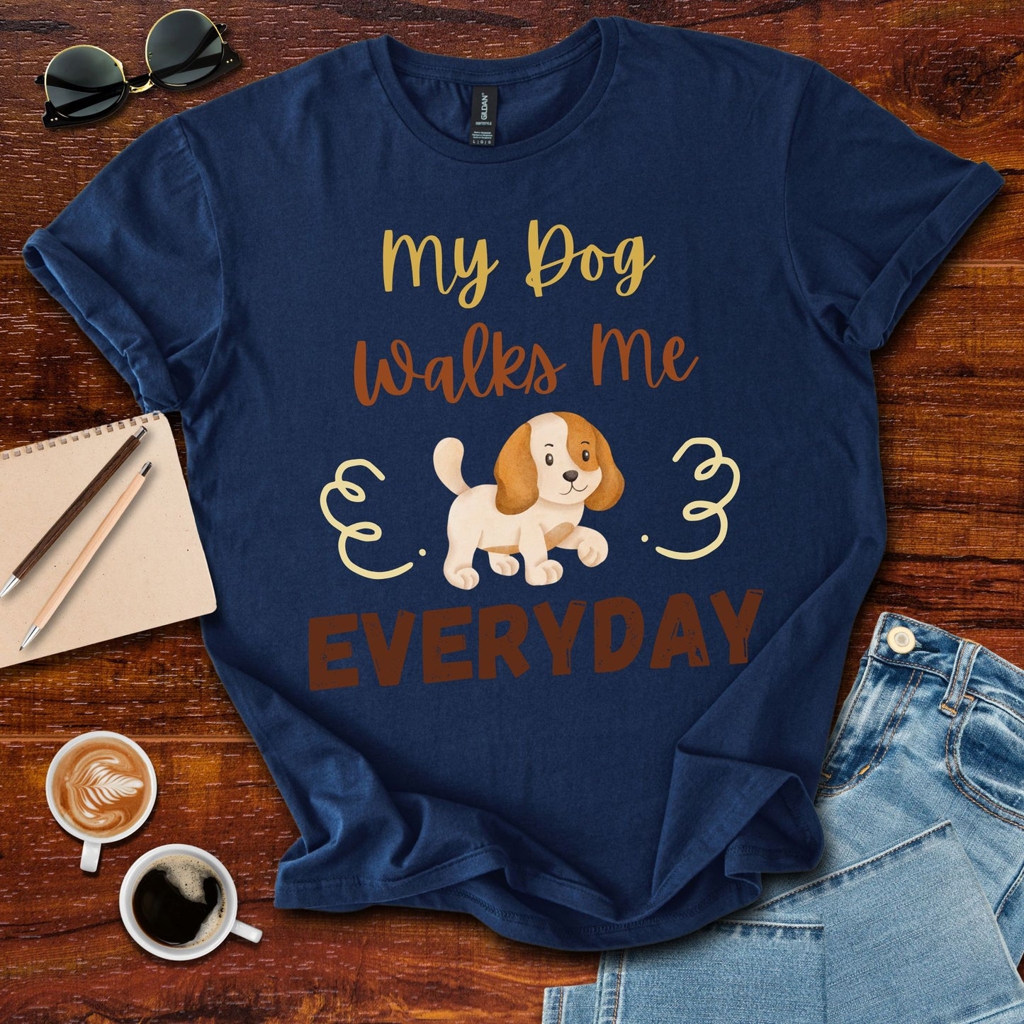 My Dog Walks Me T-Shirt