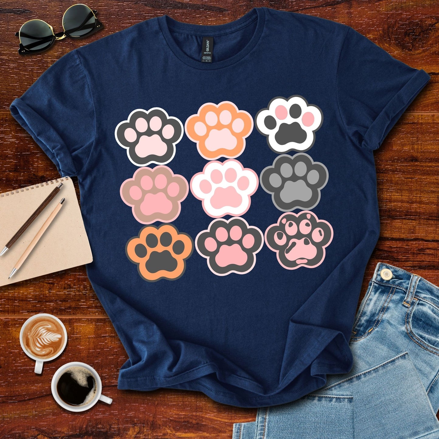 9 Lives (Cat Paws) T-Shirt