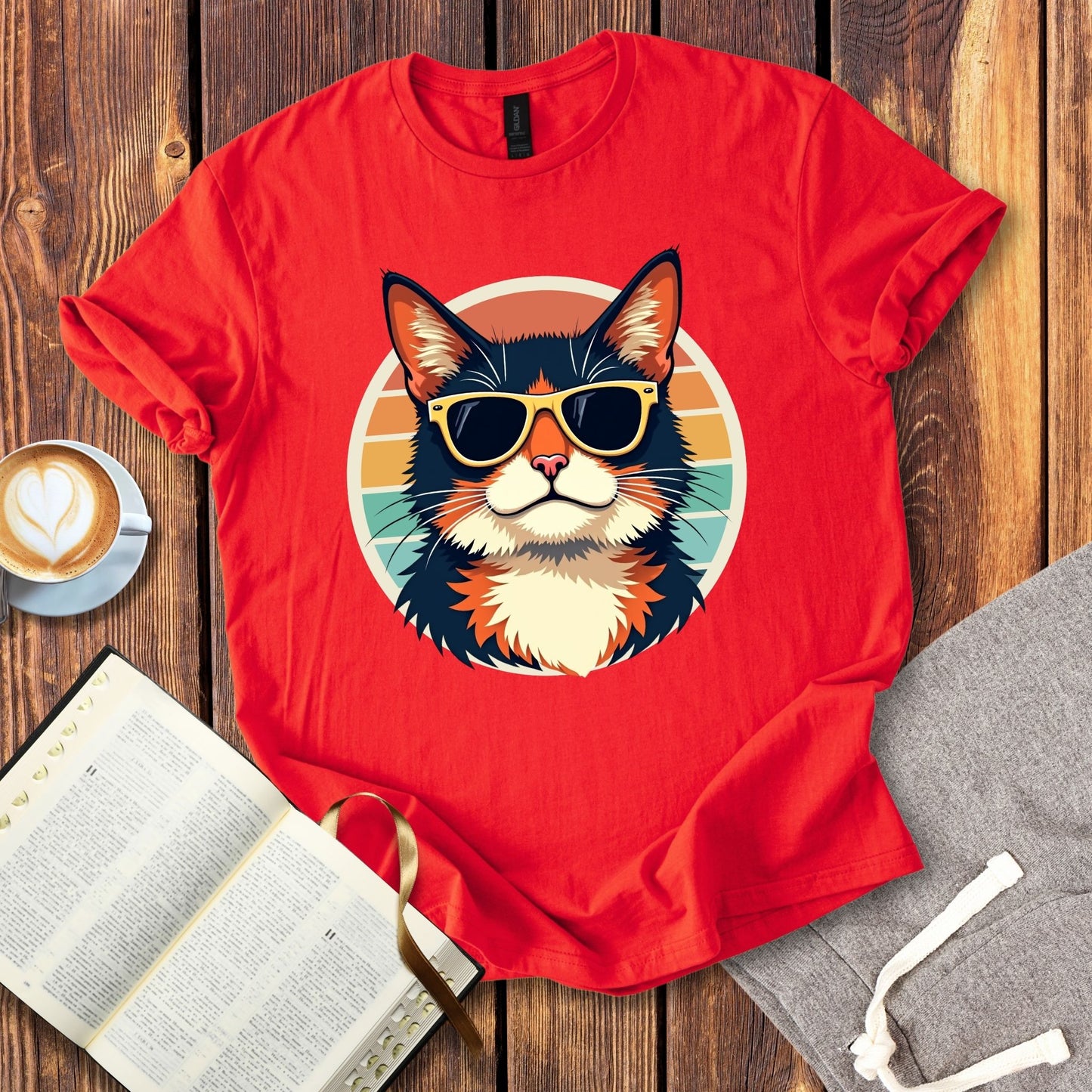 Cool Sunset Cat T-Shirt