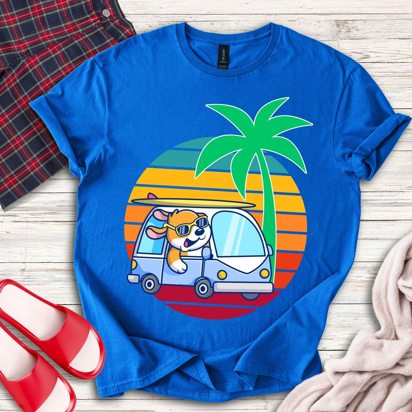 Retro Driving Dog T-Shirt