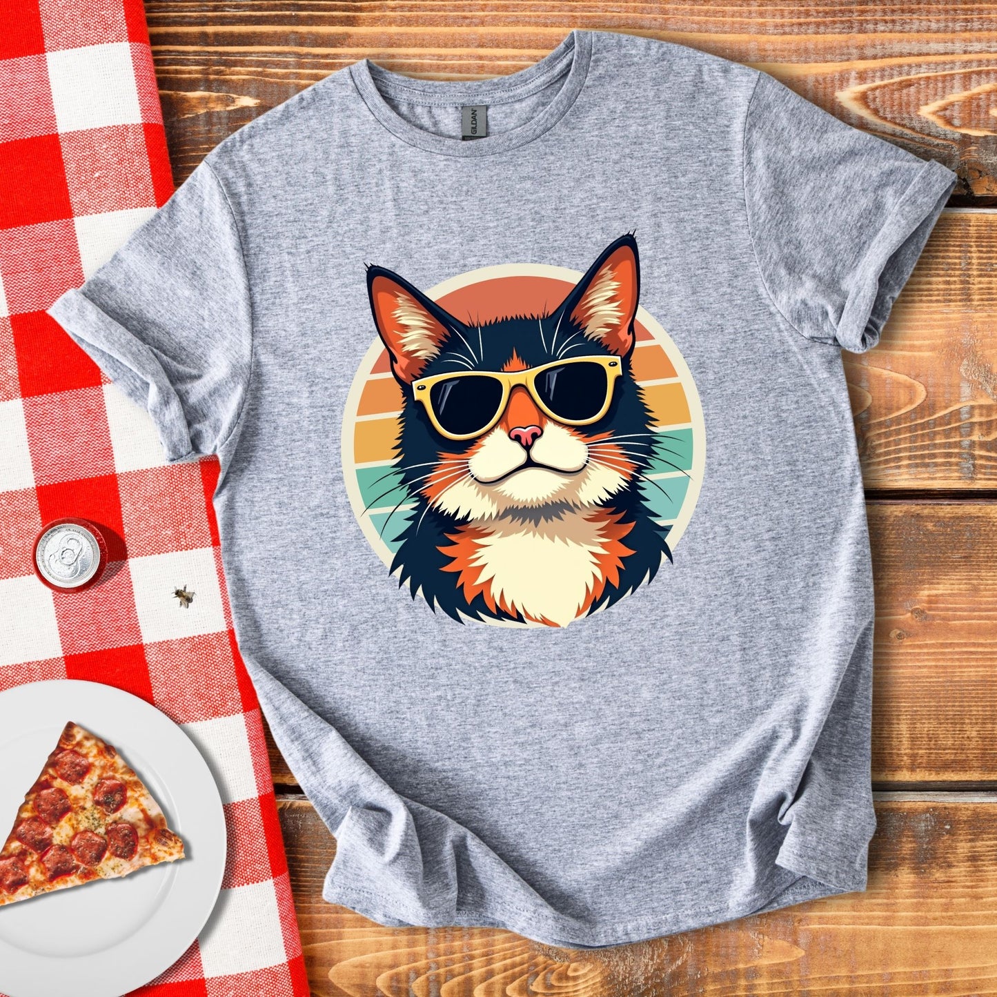 Cool Sunset Cat T-Shirt