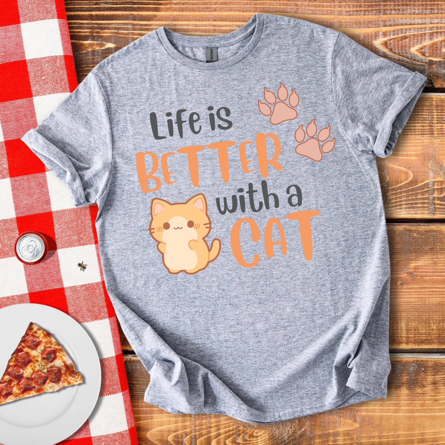 Life Is Better With A Cat T-Shirt