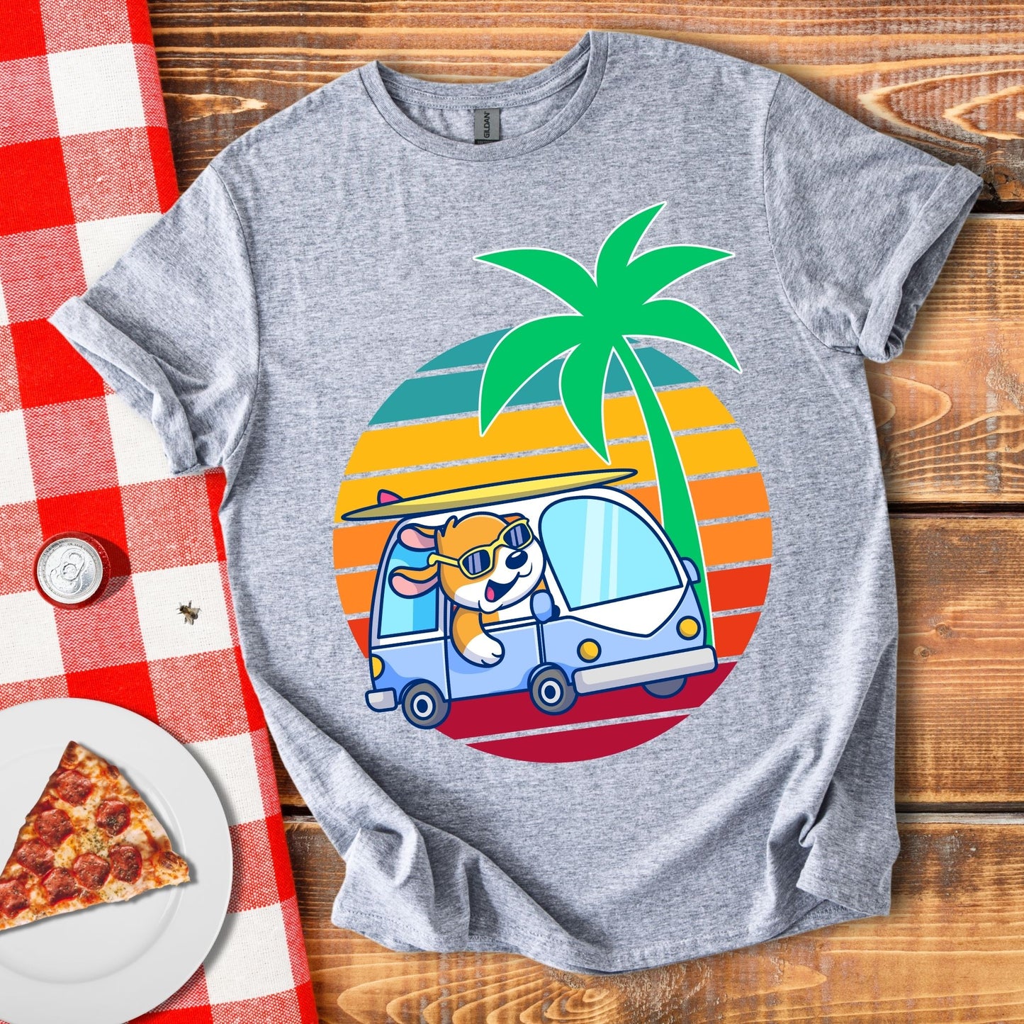 Retro Driving Dog T-Shirt