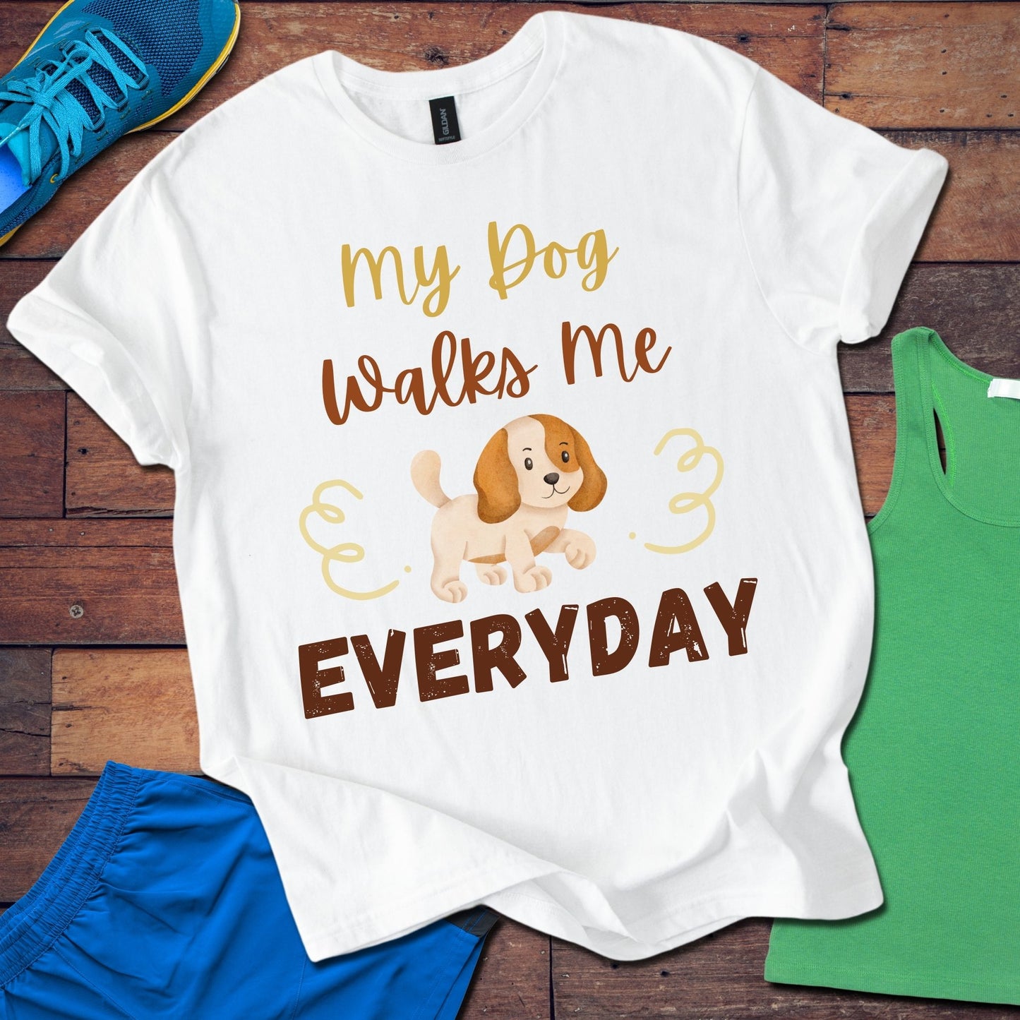 My Dog Walks Me T-Shirt