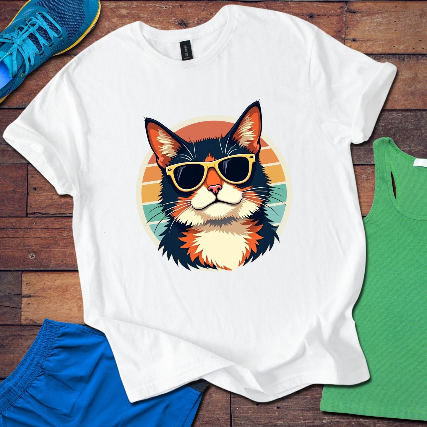 Cool Sunset Cat T-Shirt