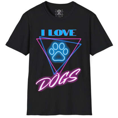 I Love Dogs Neon T-Shirt
