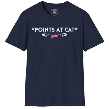 Points At Cat (Gato) T-Shirt