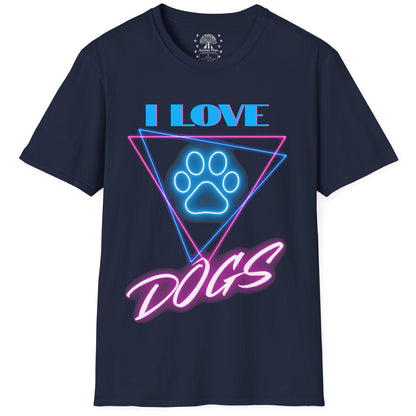 I Love Dogs Neon T-Shirt