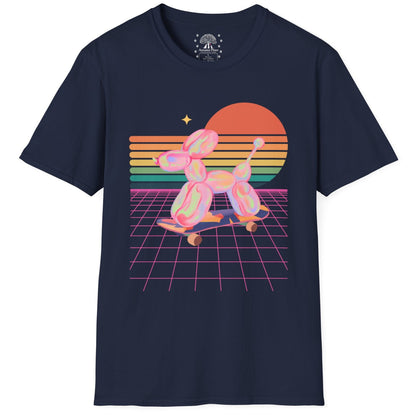 Balloon Retro Skate Dog T-Shirt