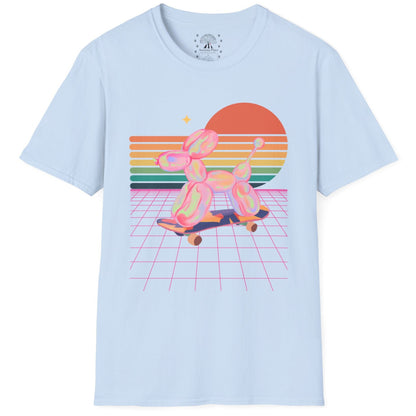 Balloon Retro Skate Dog T-Shirt