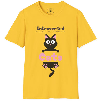 Introverted But Willing To Discuss Cats T-Shirt