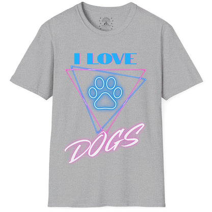 I Love Dogs Neon T-Shirt