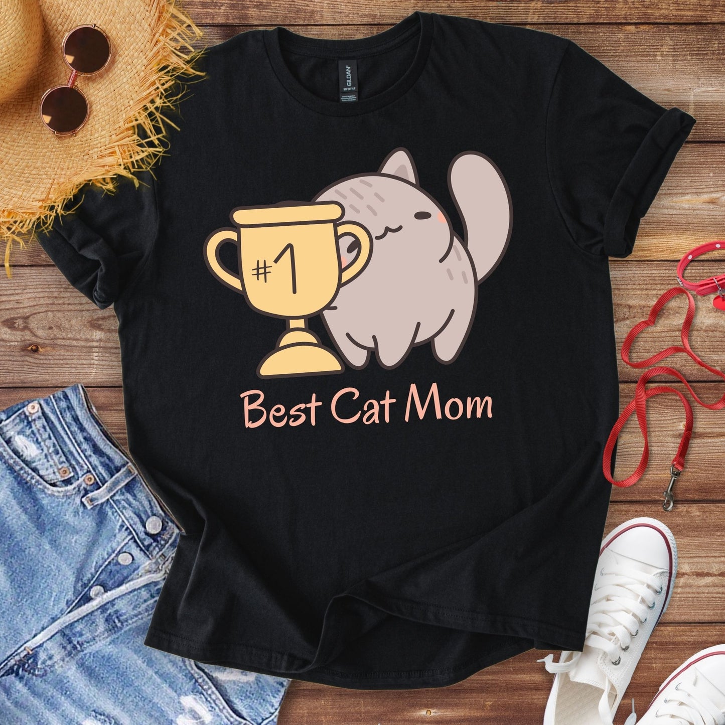 #1 Best Cat Mom T-Shirt