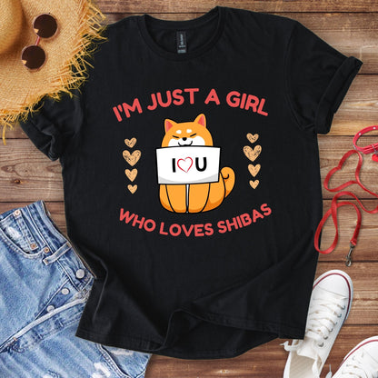 I'm Just A Girl Who Loves Shiba's T-Shirt