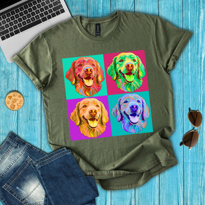 Four Dogs Portrait T-Shirt