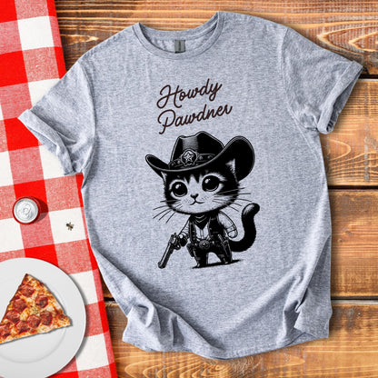 Howdy Pawdner Cat T-Shirt