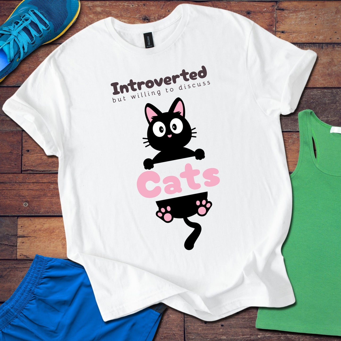 Introverted But Willing To Discuss Cats T-Shirt